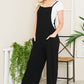 Wide Leg Premium Cotton Rib Overalls