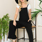 Wide Leg Premium Cotton Rib Overalls