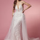 Lace & Beads Embroidered Mermaid Long Wedding Dress NXF485W_0