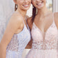 Embroidered Lace Illusion V-Neck A-Line Long Prom Dress NXT1009_0