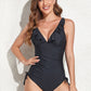 Crisscross Ruffled Wide Strap One-Piece Swimwear