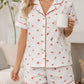 Two Piece Cherry Shorts Pajama Set