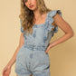 Ruffle Denim Romper