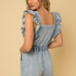 Ruffle Denim Romper