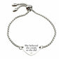 Solid Stainless Steel Inspirational Heart Slider Bracelet