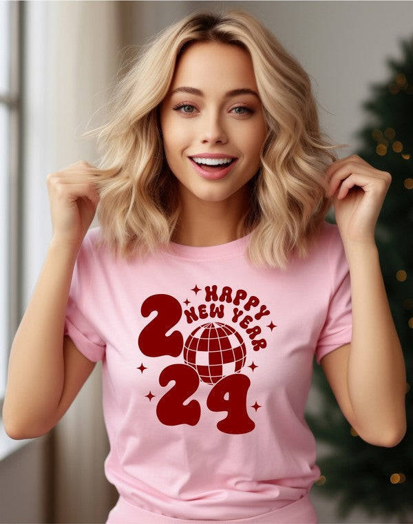 Disco Ball New Year's Eve Graphic Tee - 2024