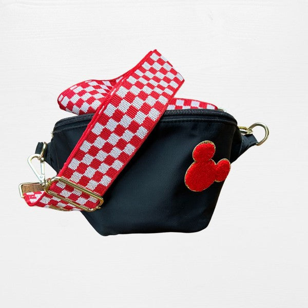 Mickey Edit Checkerboard Straps w/ Chenille Patch