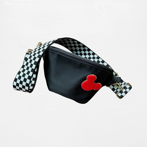 Mickey Edit Checkerboard Straps w/ Chenille Patch