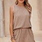 Sleeveless Top and Pocketed Shorts Set