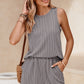 Sleeveless Top and Pocketed Shorts Set