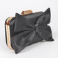 Satin Bowtie Box Clutch