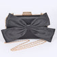 Satin Bowtie Box Clutch