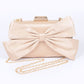 Satin Bowtie Box Clutch