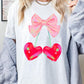 Cherry Pink Bow Graphic Heavyweight T Shirts