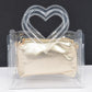 Heart Shape Handle  Stadium Transparent Bag Set