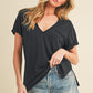 Zoie V-Neck Short Sleeve Top