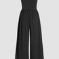 Cinched Waist Sleeveless Wide Leg Jumpsuit