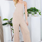 Wide Leg Premium Cotton Rib Overalls