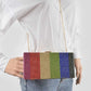 Rainbow Color Rhinestone Pave Box Clutch