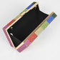 Rainbow Color Rhinestone Pave Box Clutch