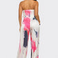 Abstract Elegance Printed Wide Leg Jumpsuit