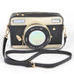 Patent Finish Top Handle Convertible Clutch Bag