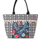 Embroidered Tassel Oversize Fashion Tote Bag