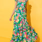 Women Print Sleeveless Ruffle Tiered Maxi Dress