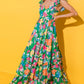 Women Print Sleeveless Ruffle Tiered Maxi Dress