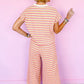 Women Tee Tasseled String Wide Leg Pants Set