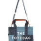 The Medium Denim Crossbody Tote Bag