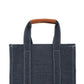 The Medium Denim Crossbody Tote Bag