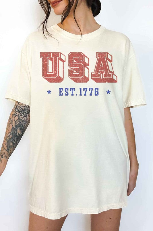 USA OVERSIZED GRAPHIC TEE