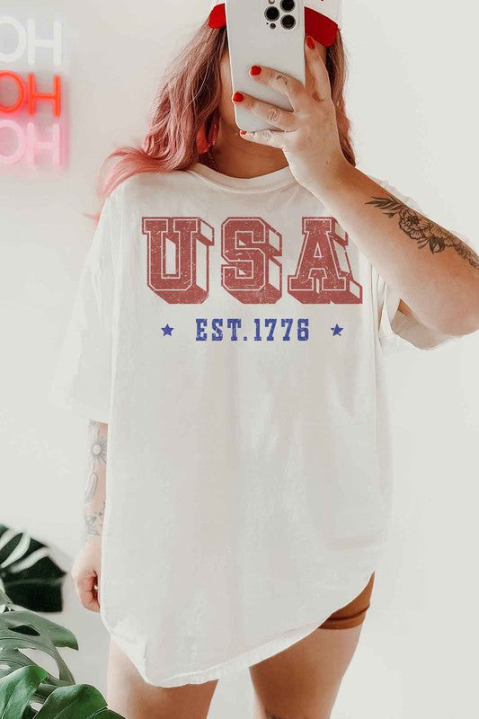 USA OVERSIZED GRAPHIC TEE