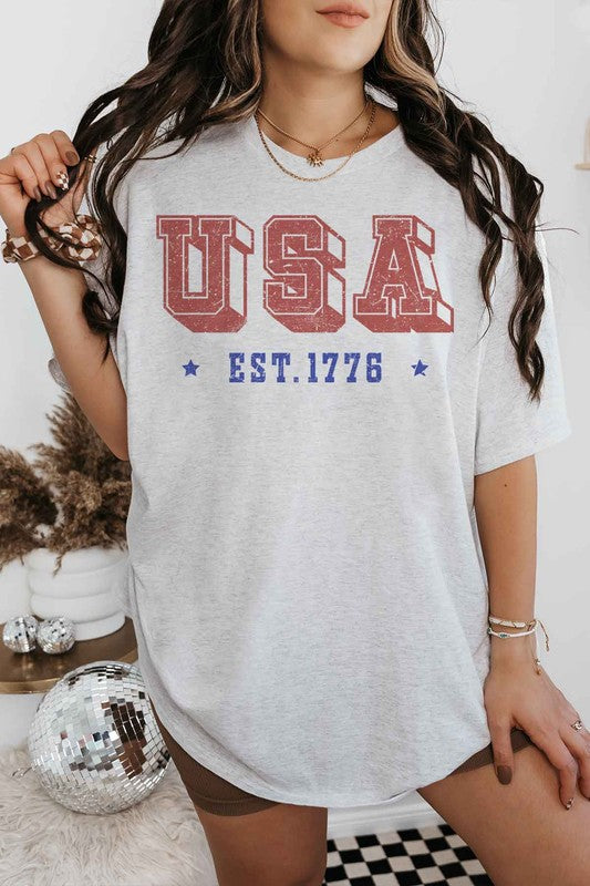 USA OVERSIZED GRAPHIC TEE