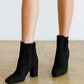 Women's Faux Suede Chunky Heel Ankle Booties