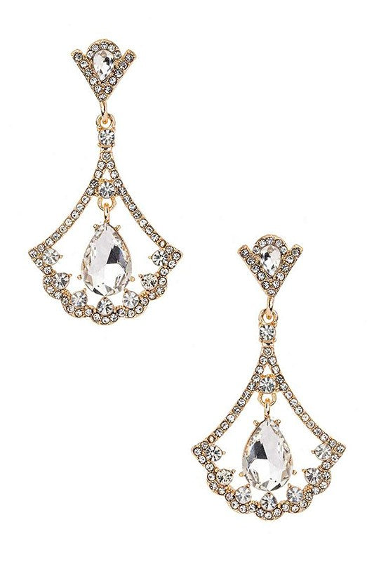 Crystal Drop Formal Chandelier Earrings