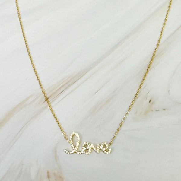 Lovely Love Necklace - Paved