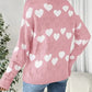 V-neck Heart Knit sweater