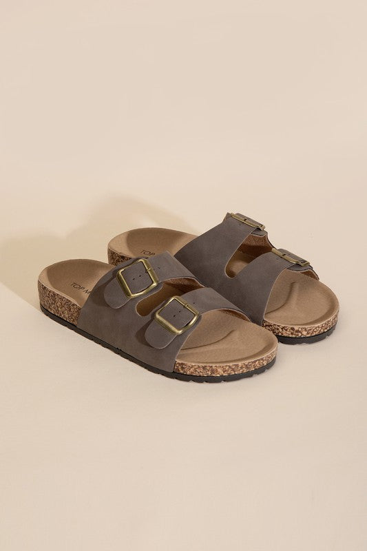 Buckle Strappy Casual Slides