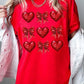 Faux Glitter Valentine Graphic Heavy Cotton Tee