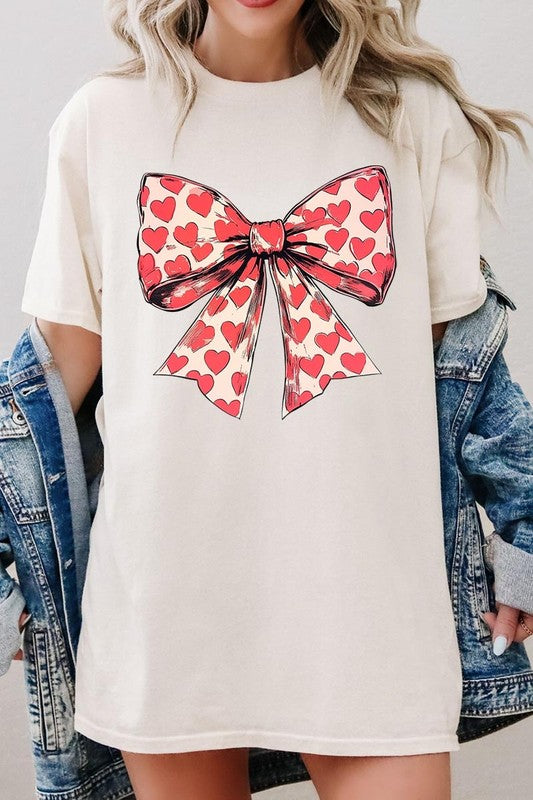 Heart Coquette Bow Graphic Heavy Cotton Tee