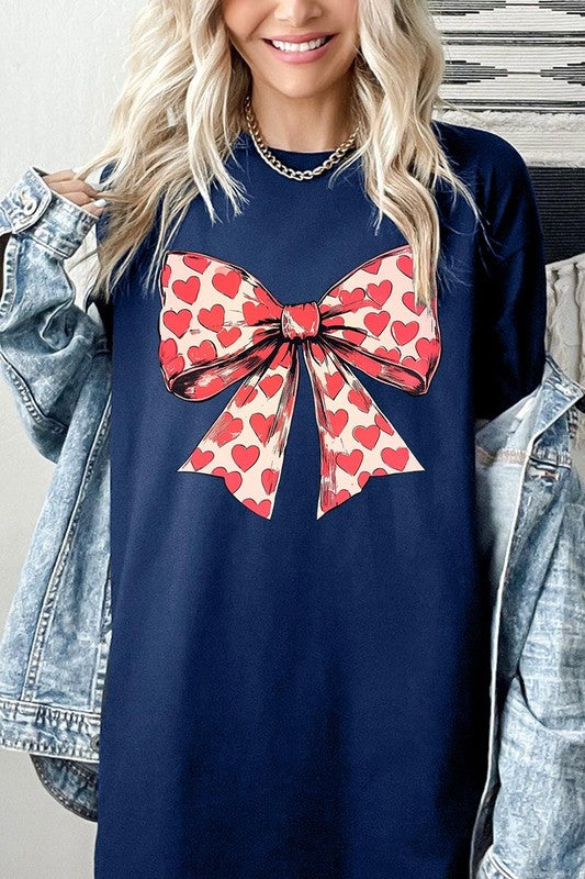 Heart Coquette Bow Graphic Heavy Cotton Tee