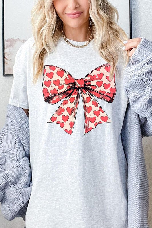 Heart Coquette Bow Graphic Heavy Cotton Tee