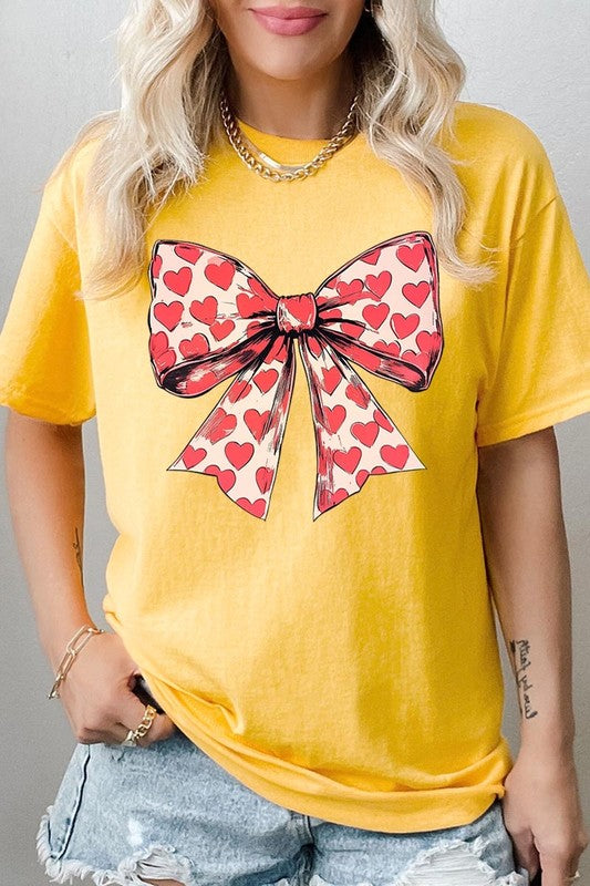 Heart Coquette Bow Graphic Heavy Cotton Tee