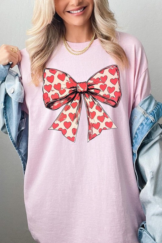 Heart Coquette Bow Graphic Heavy Cotton Tee