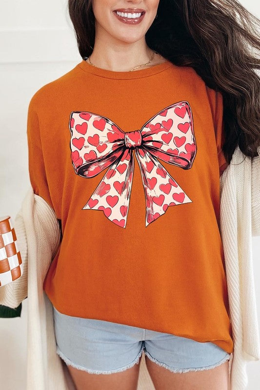 Heart Coquette Bow Graphic Heavy Cotton Tee