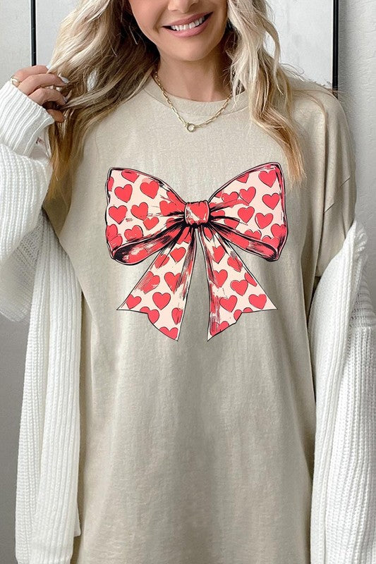 Heart Coquette Bow Graphic Heavy Cotton Tee