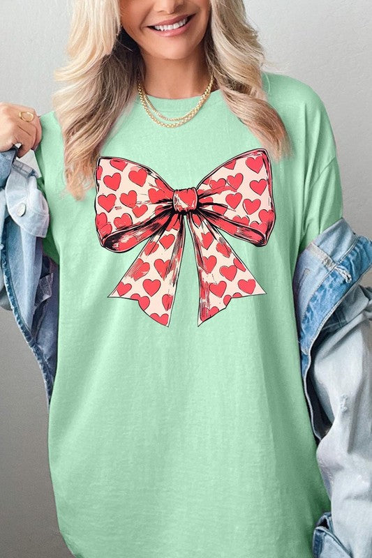 Heart Coquette Bow Graphic Heavy Cotton Tee