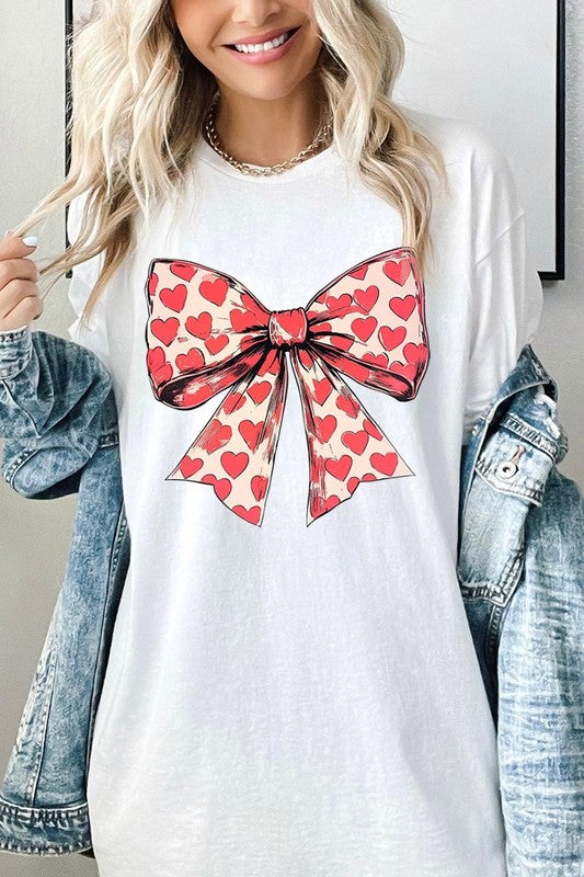 Heart Coquette Bow Graphic Heavy Cotton Tee